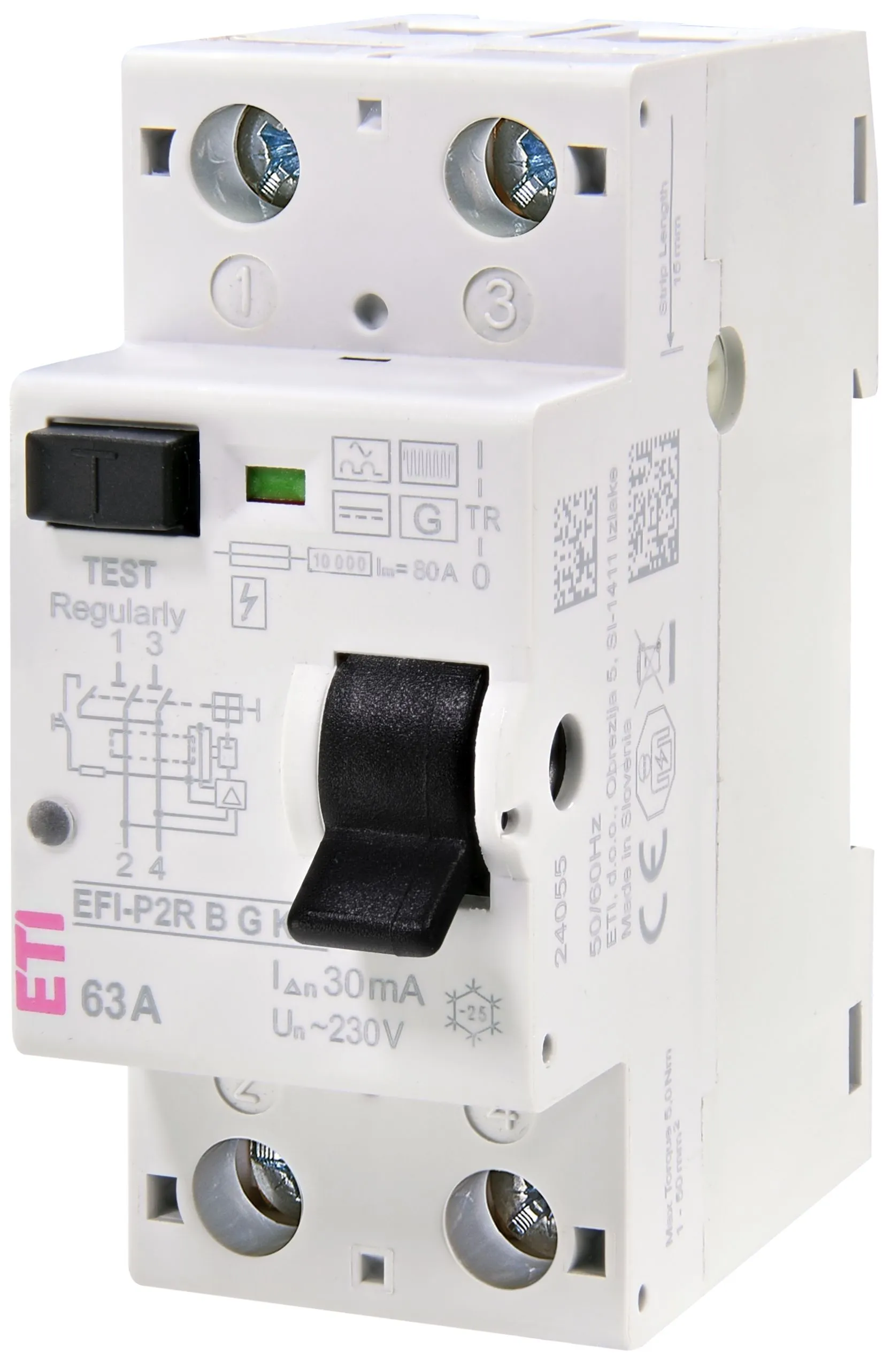 Srovės nuotekio relė EFI-P2R B G/KV 25/0.03 002061001