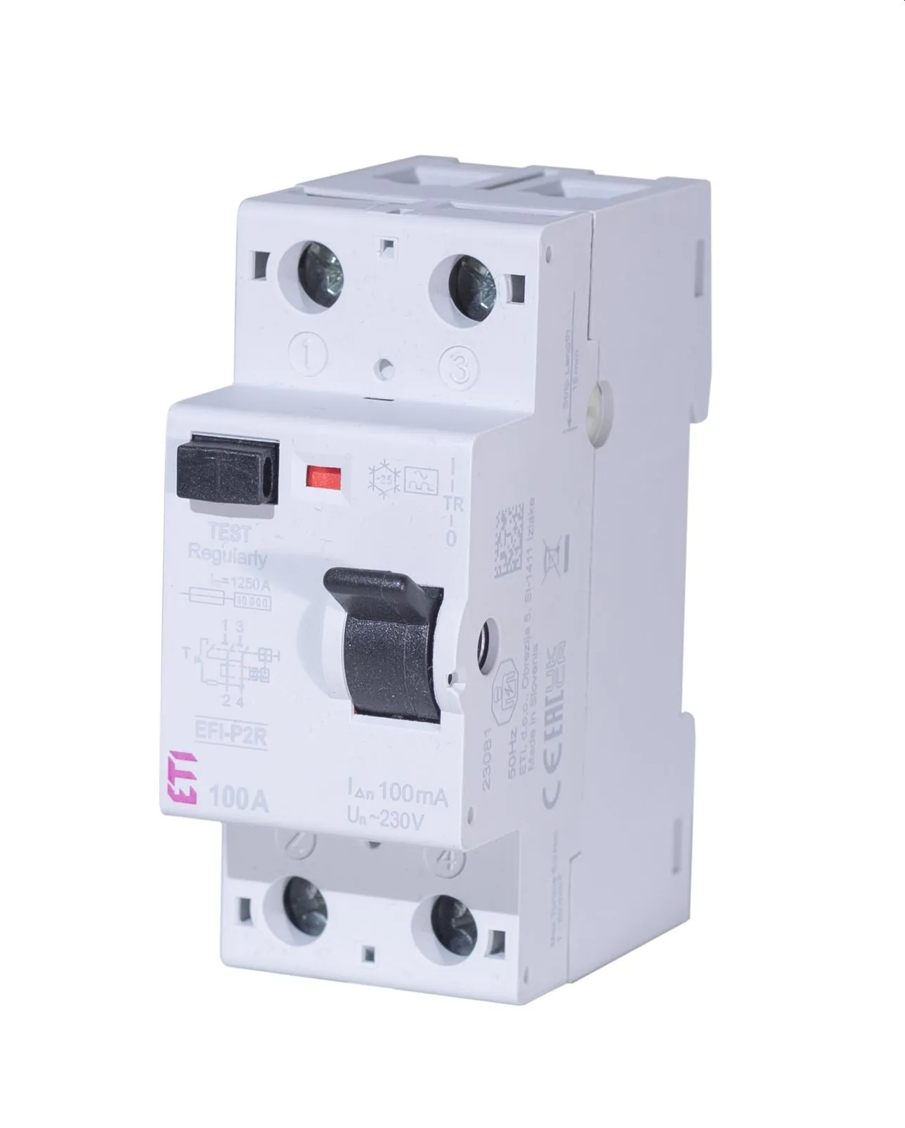 Srovės nuotekio relė EFI-P2R A 100/0.3 002061485