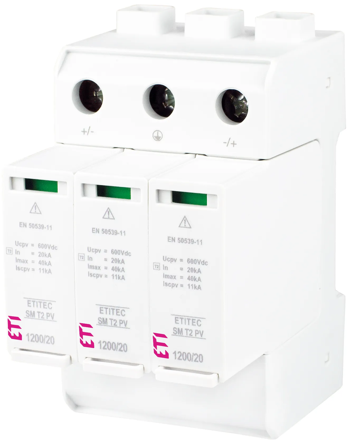 Viršįtampių ribotuvas ETITEC SM T2 PV 1200/20 Y 002440634