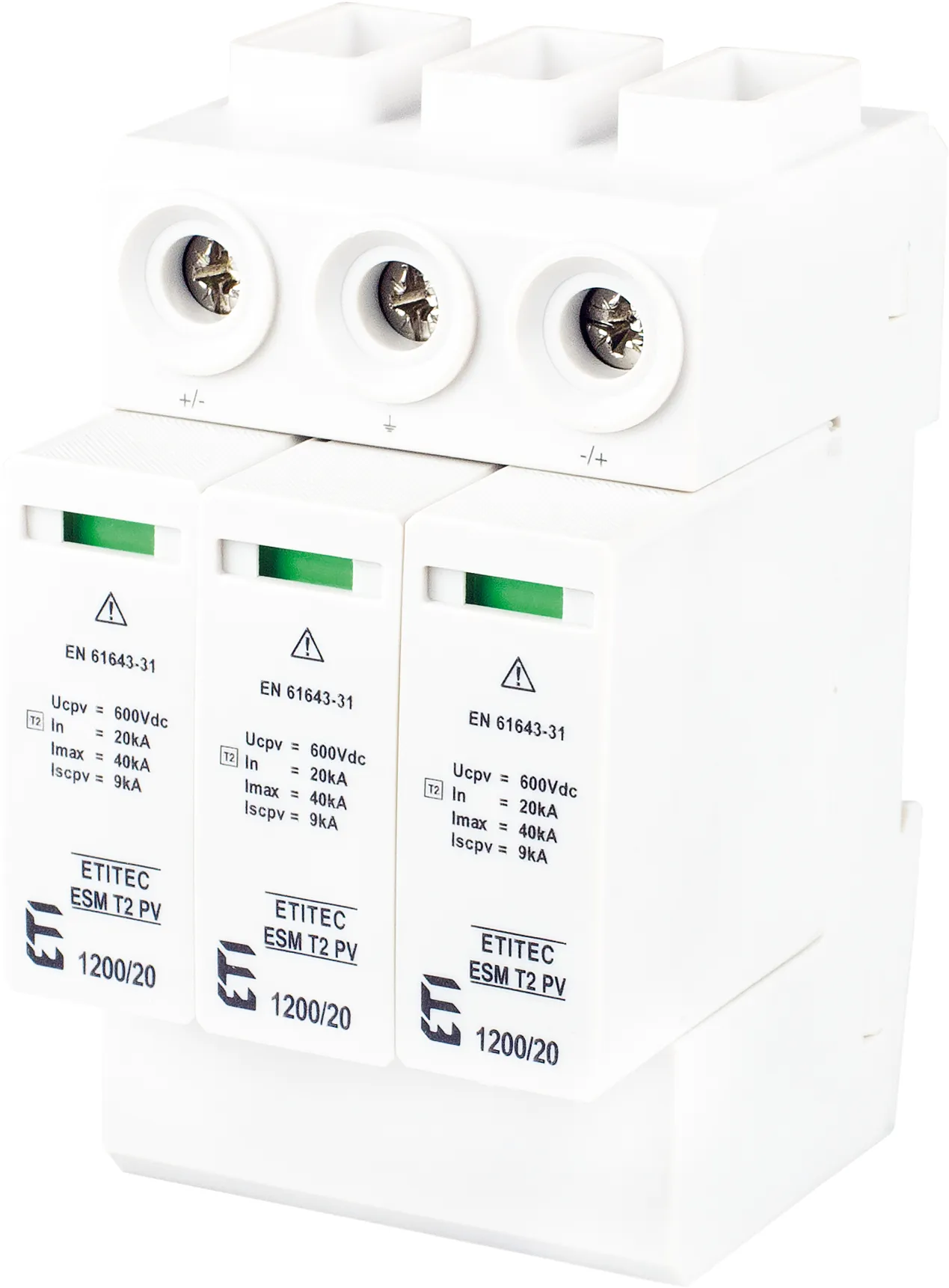 Viršįtampių ribotuvas ETITEC ESM T2 PV 1200/20 Y 002440680