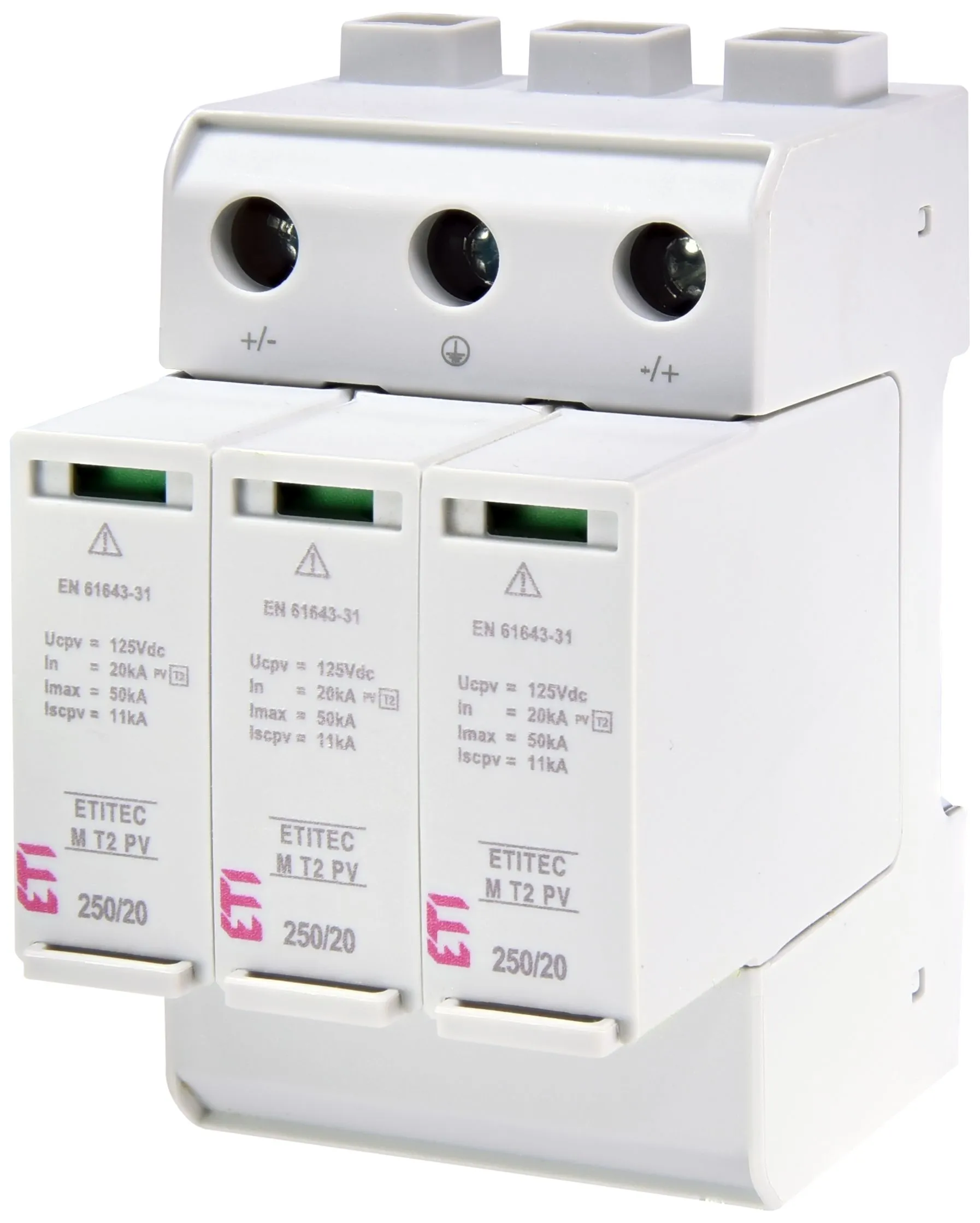 Viršįtampių ribotuvas ETITEC M T2 PV 250/20 Y 002440732