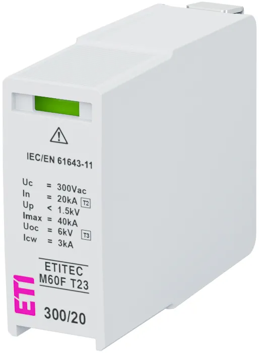 Viršįtampių ribotuvas MOD.ETITEC M60F T23 300/20 002440864