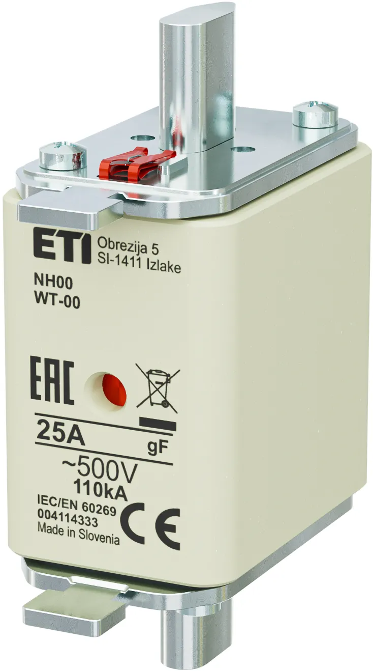 Saugikliai NH00/WT-00 gF 25A/500V 004114333
