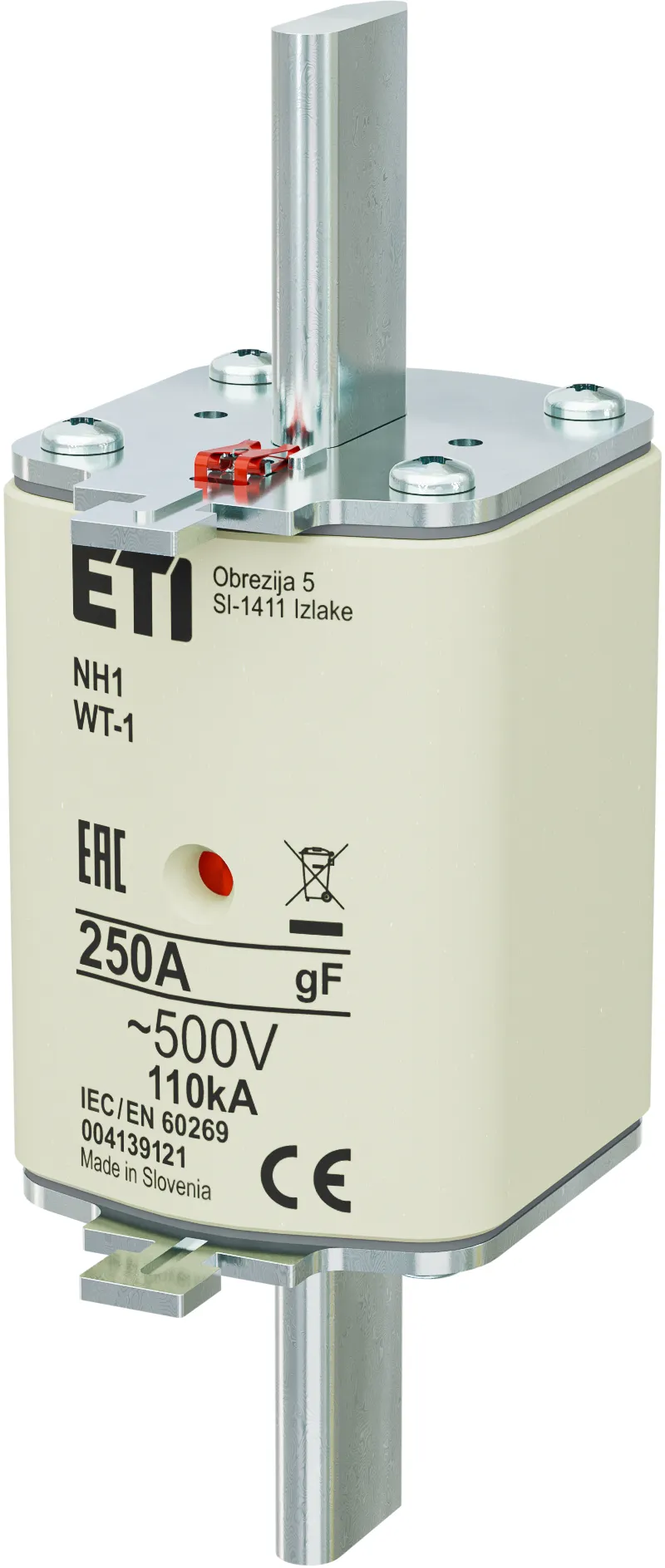 Saugikliai NH1/WT-1 gF 250A/500V 004139121