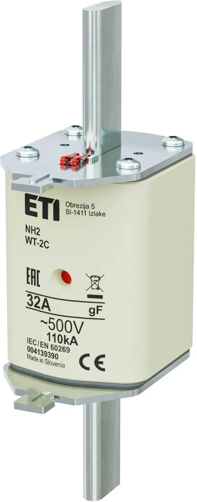 Saugikliai NH2/WT-2C gF 32A/500V 004139390