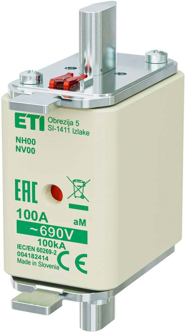 Saugikliai NH00 aM 100A/690V 004182414