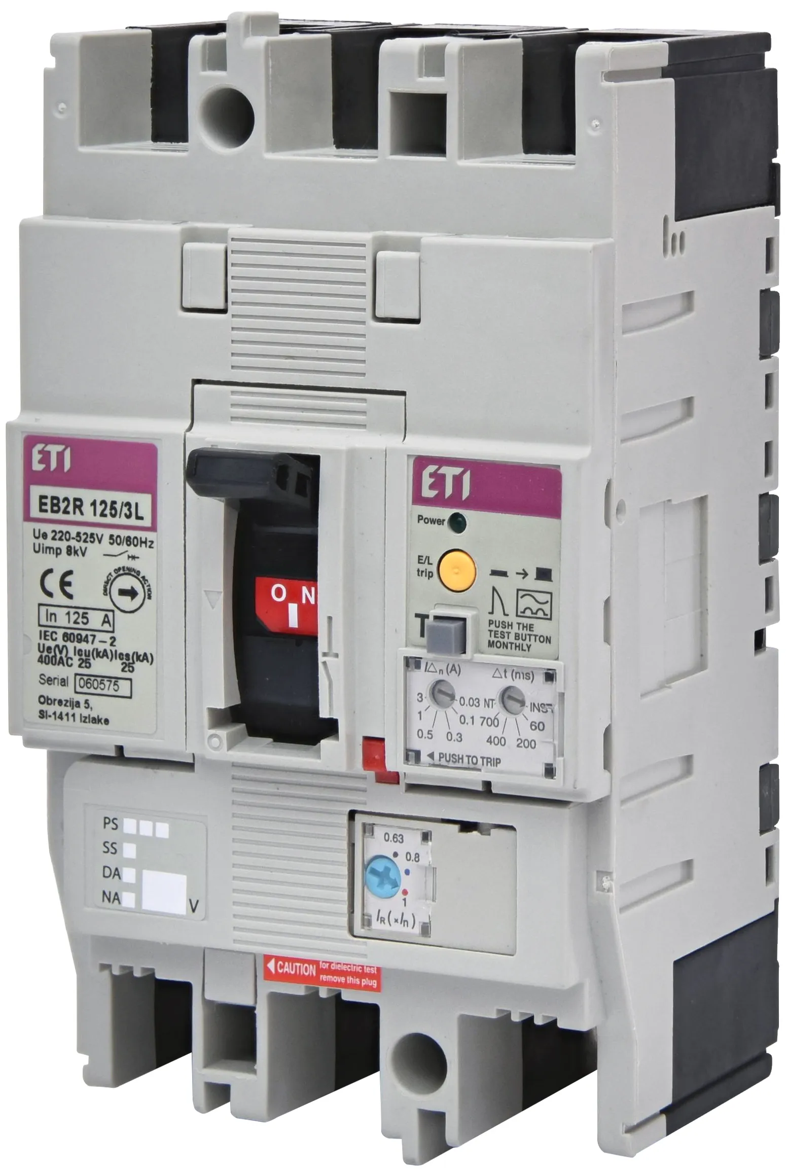 Pramoninis aut. jungiklis EB2R 125/3L 125A 3P 004671506