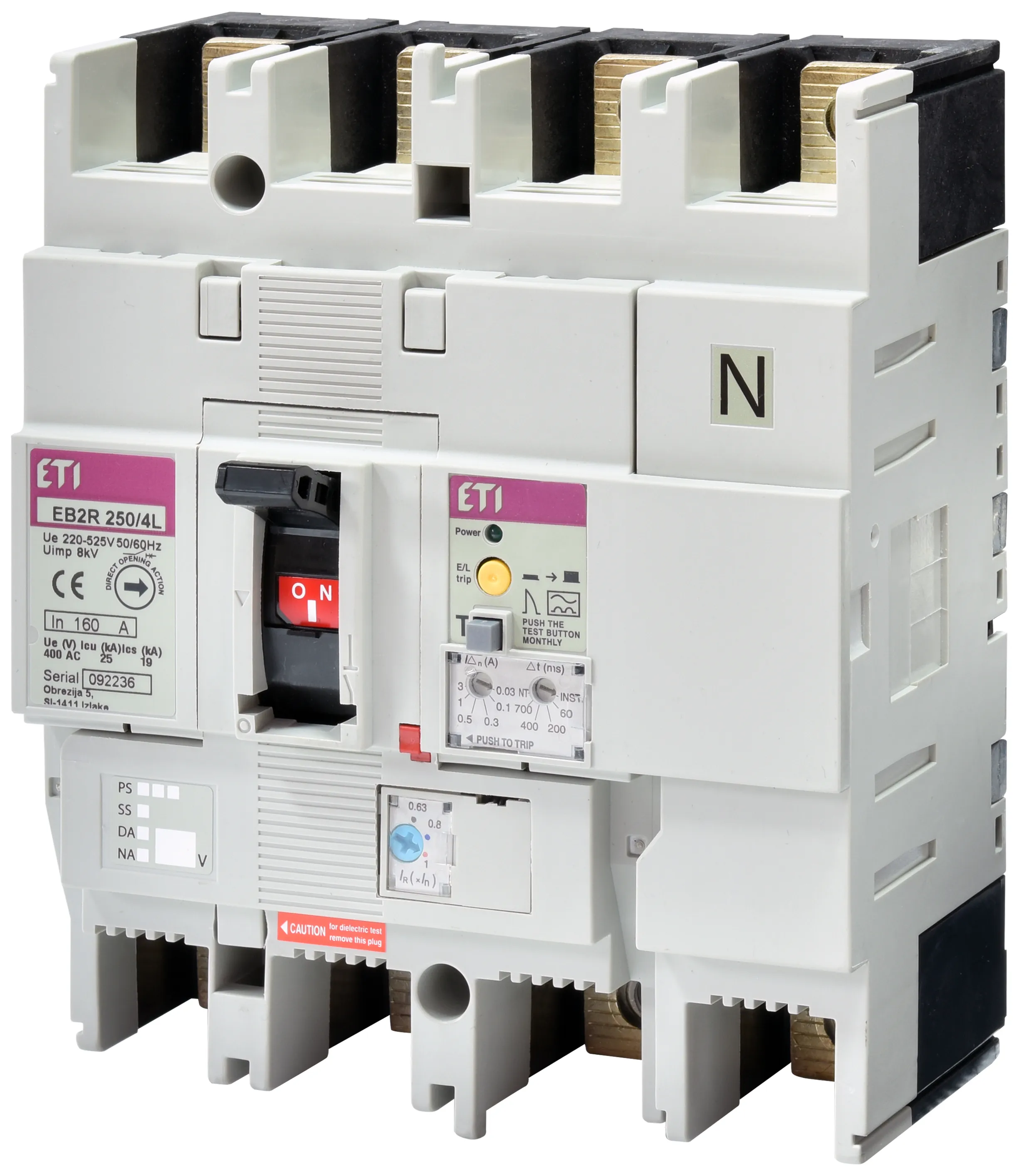 Pramoninis aut. jungiklis EB2R 250/4L 160A 4P 004671583