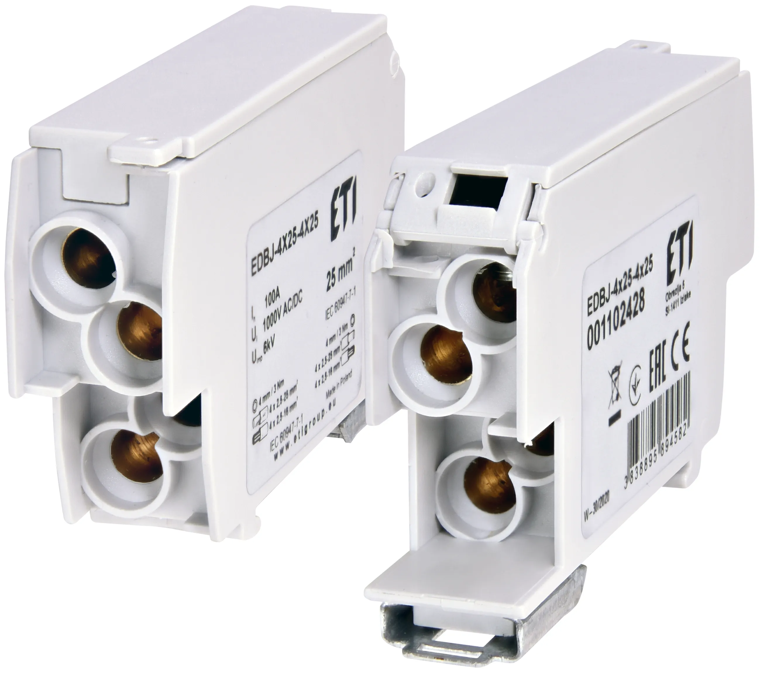 Paskirstymo blokas EDBJ-4x25-4x25 001102428