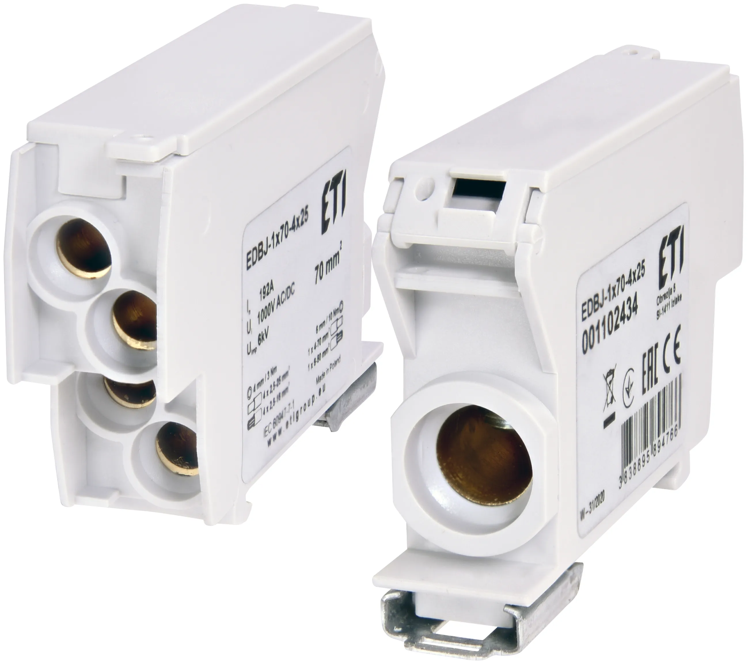 Paskirstymo blokas EDBJ-1x70-4x25 001102434