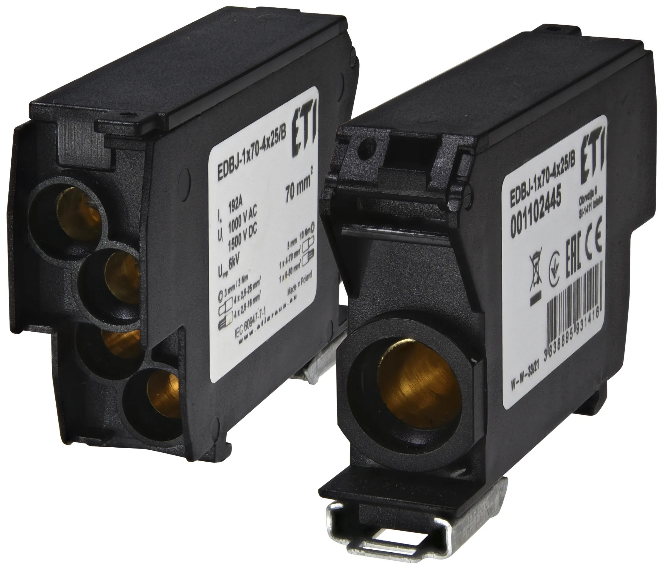 Paskirstymo blokas EDBJ-1x70-4x25/B 001102445