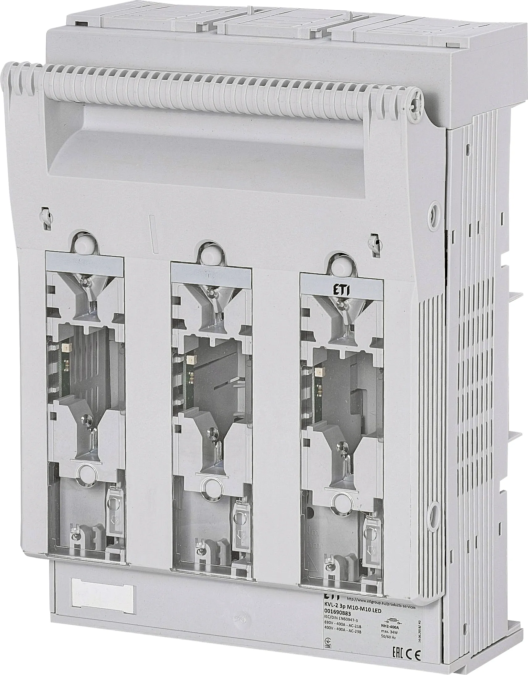 Saugiklių kirtiklis KVL-2 3p M10-M10 LED 001690883