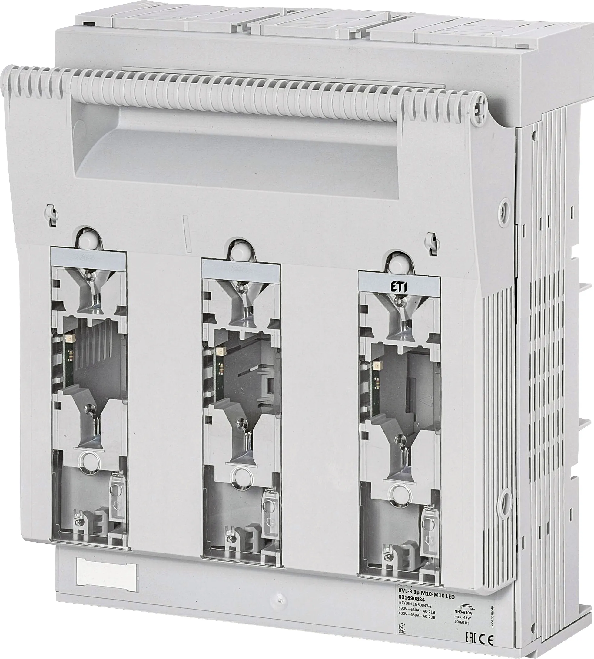 Saugiklių kirtiklis KVL-3 3p M10-M10 LED 001690884