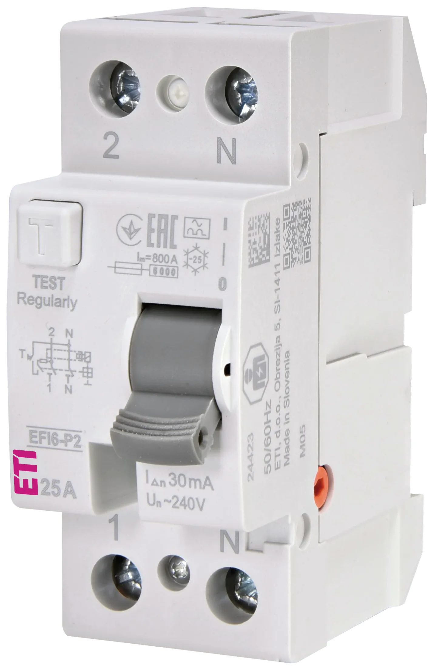 Srovės nuotekio relė EFI6-P2 A 25/0.03 002061261