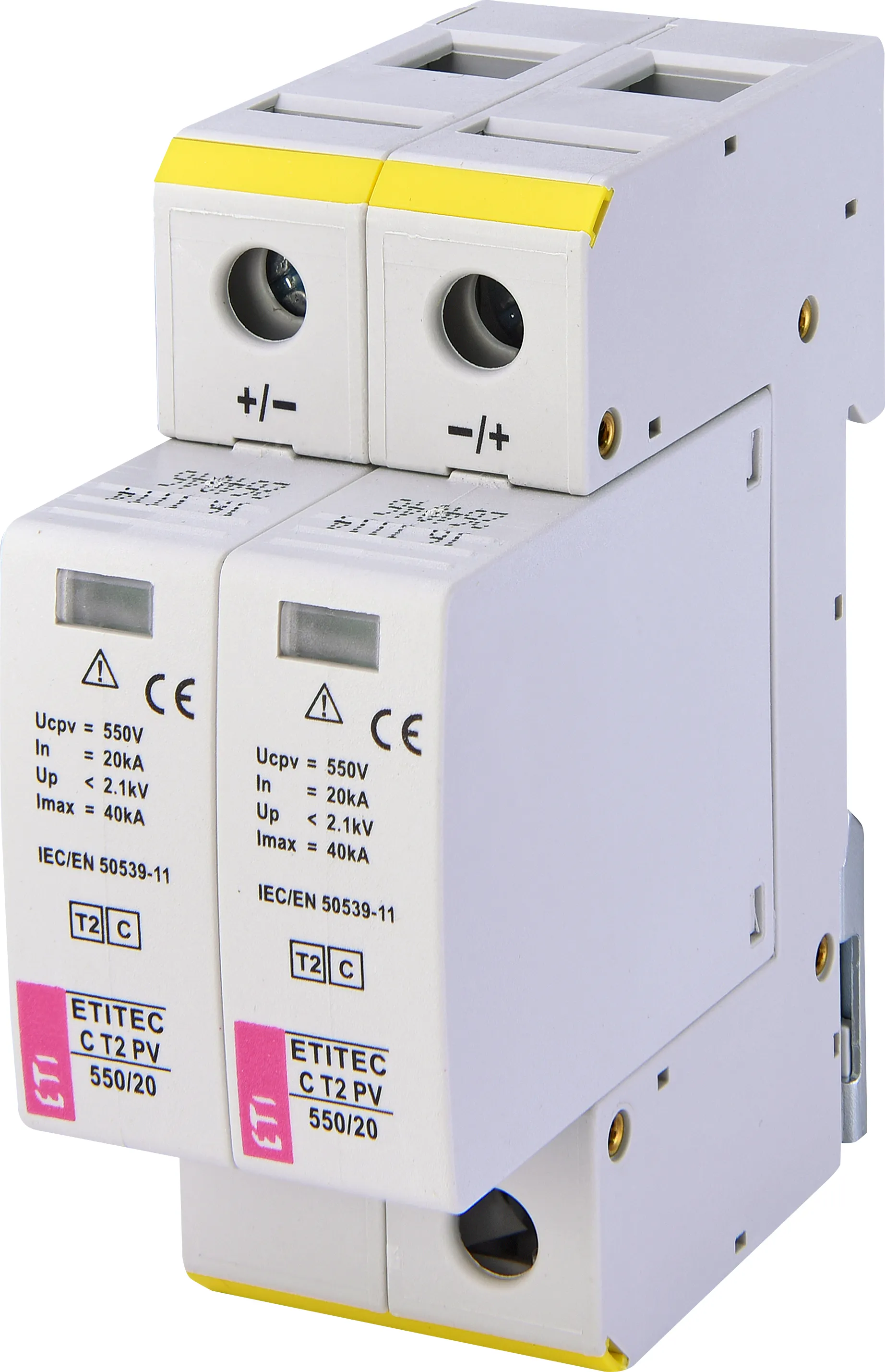 Viršįtampių ribotuvas ETITEC C T2 PV 550/20 002440429