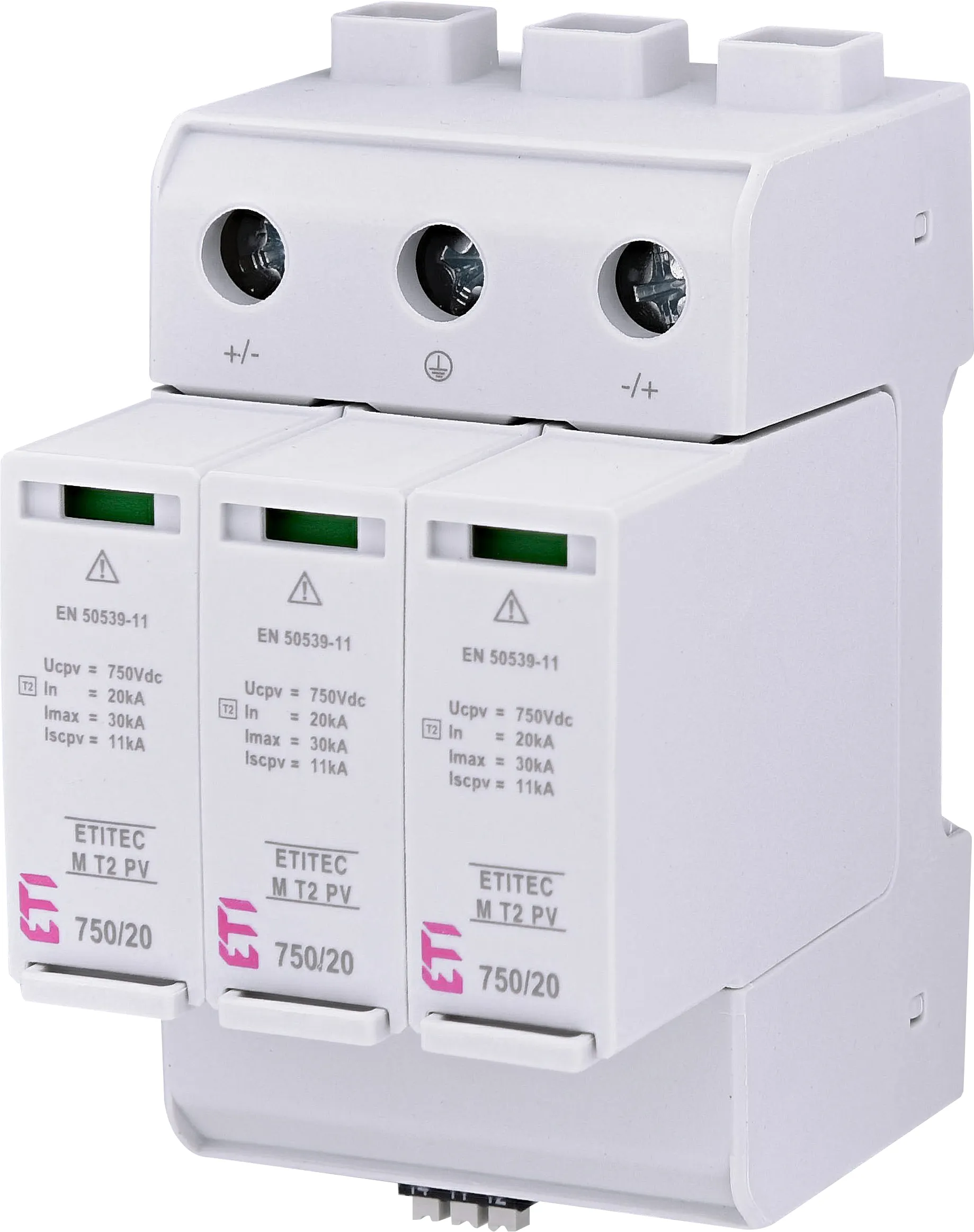 Viršįtampių ribotuvas ETITEC M T2 PV 1500/20 Y RC 002440518