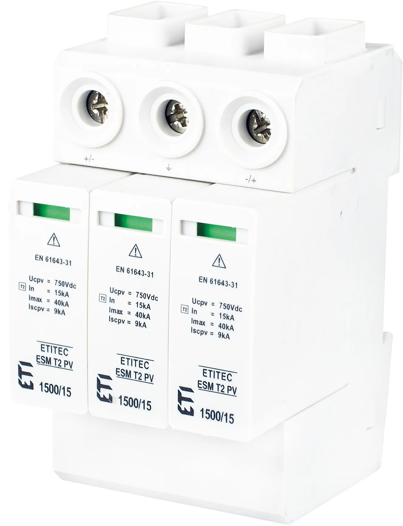 Viršįtampių ribotuvas ETITEC ESM T2 PV 1500/15 Y 002440684