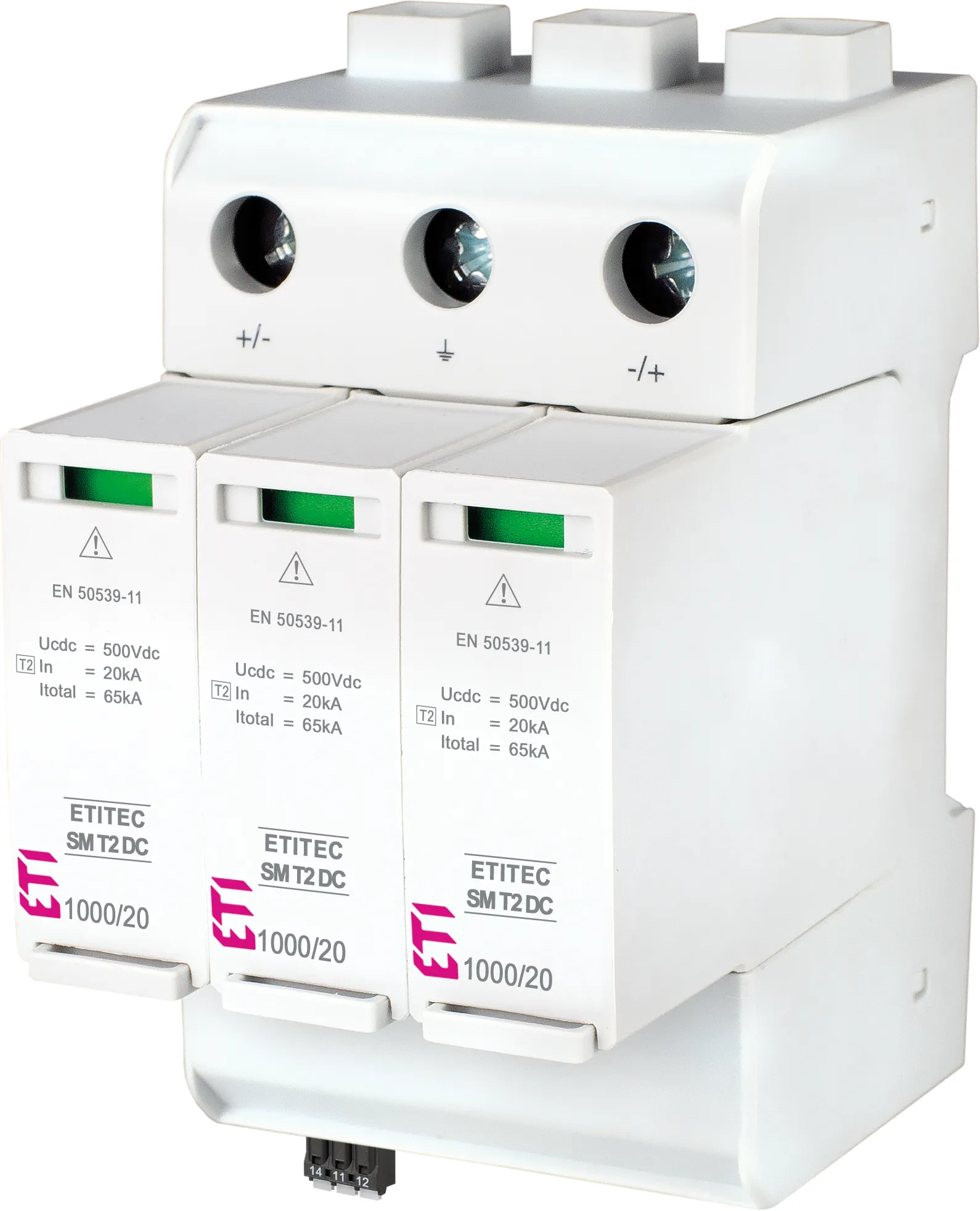 Viršįtampių ribotuvas ETITEC SM T2 DC 1000/20 Y RC 002440729