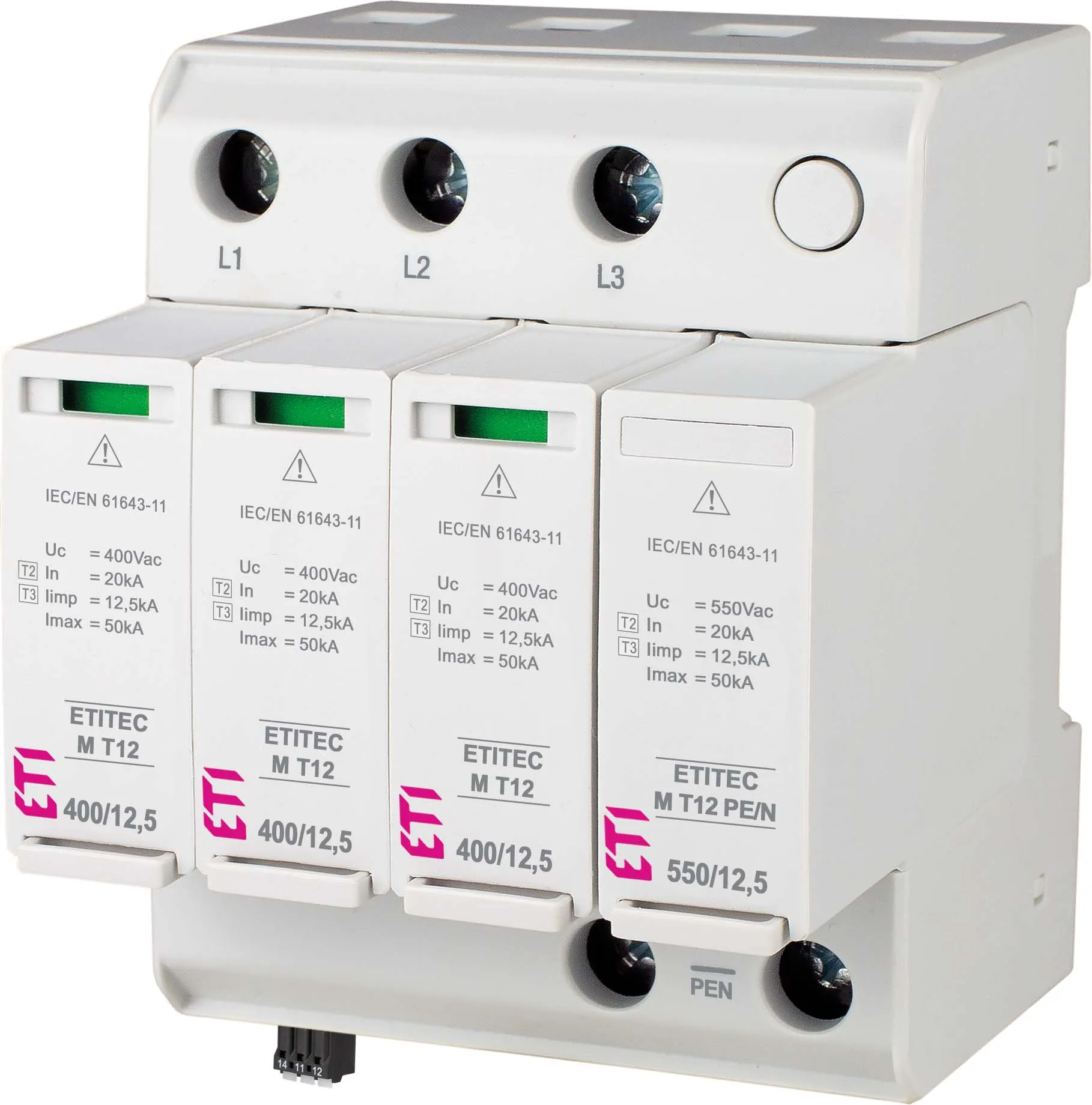 Viršįtampių ribotuvas ETITEC M T12 950/12,5 4Y 002440810