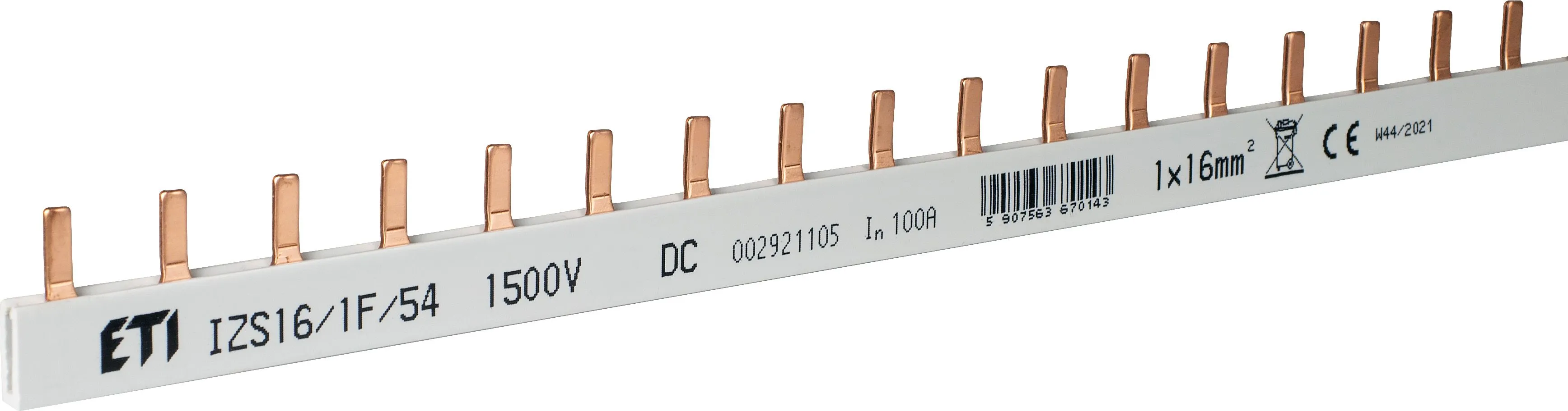 Izoliuota šyna IZS16/1F/54 1500V DC 002921105