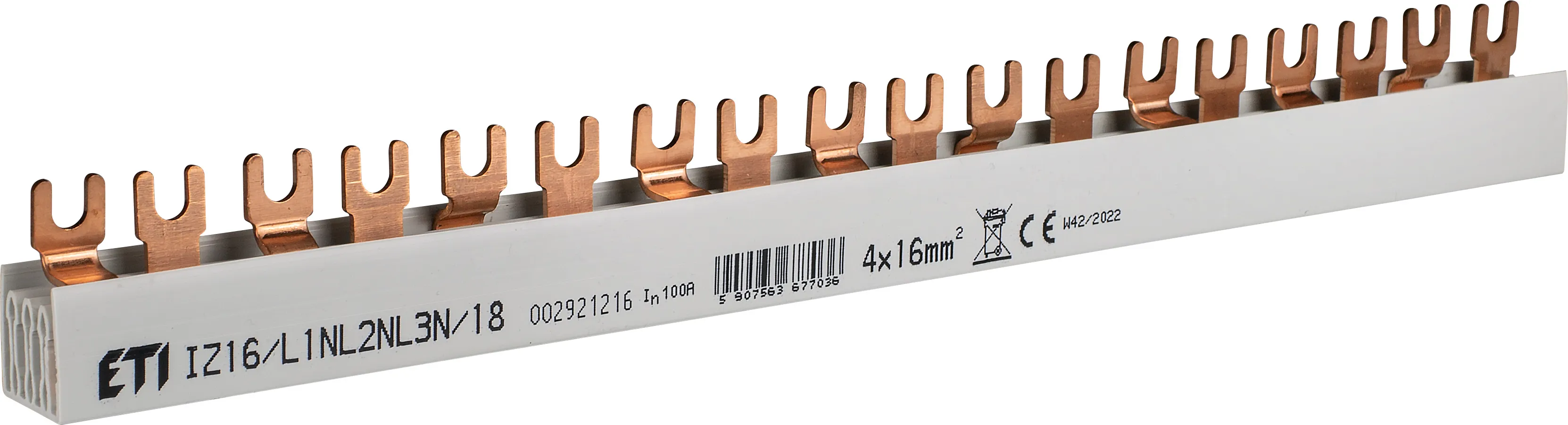 Izoliuota šyna IZ16/L1NL2NL3N/18 002921216
