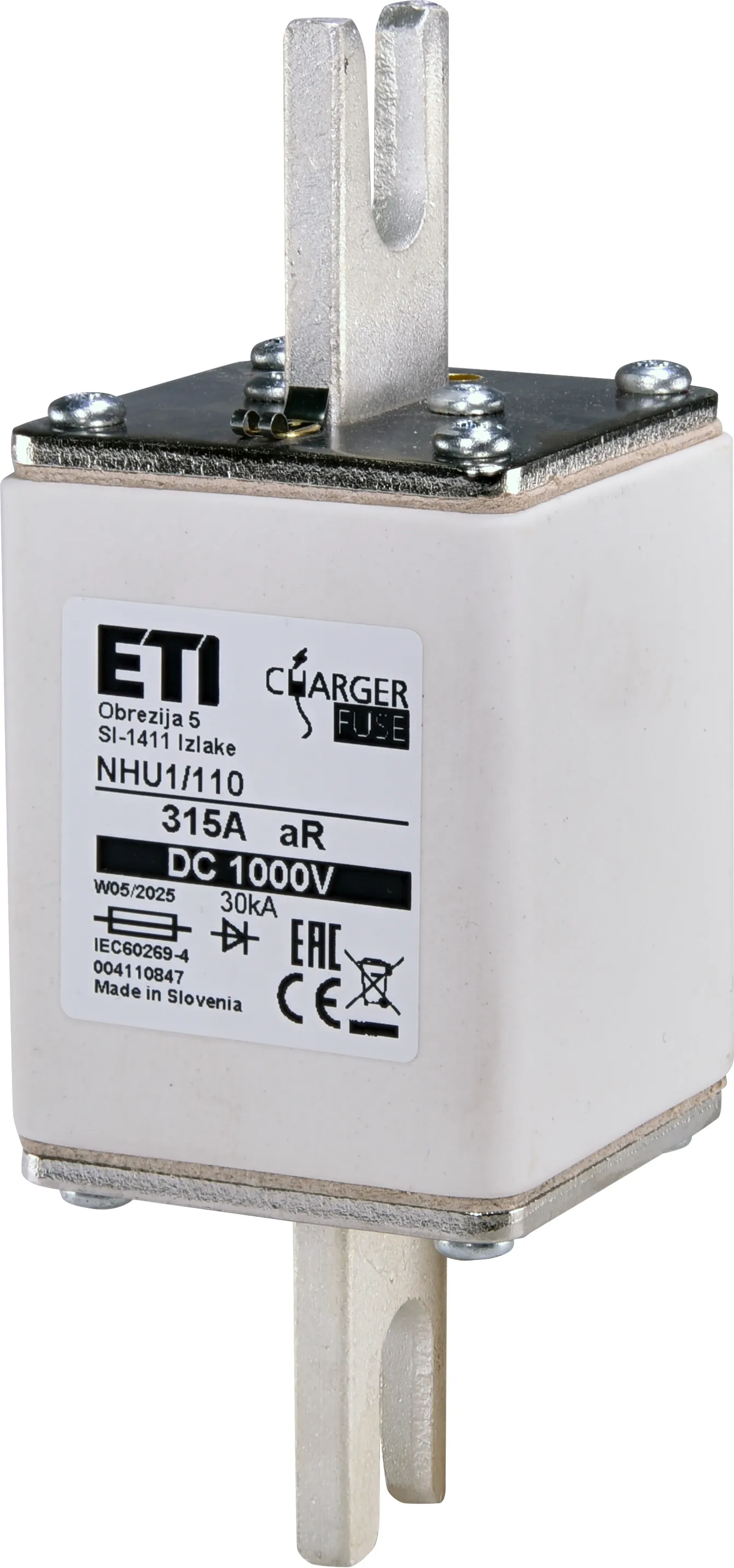 Saugikliai NHU1/110 aR 315A/1000V DC 004110847