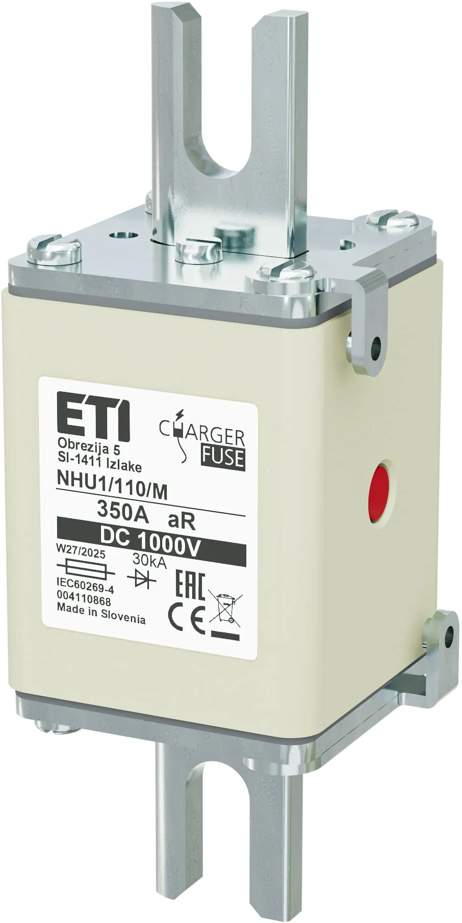 Saugikliai NHU1/110/M aR 350A/1000V DC 004110868