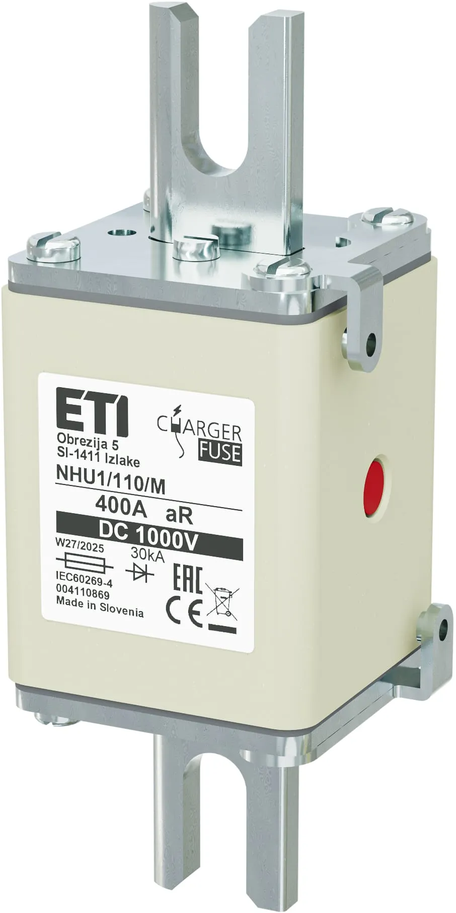 Saugikliai NHU1/110/M aR 400A/1000V DC 004110869