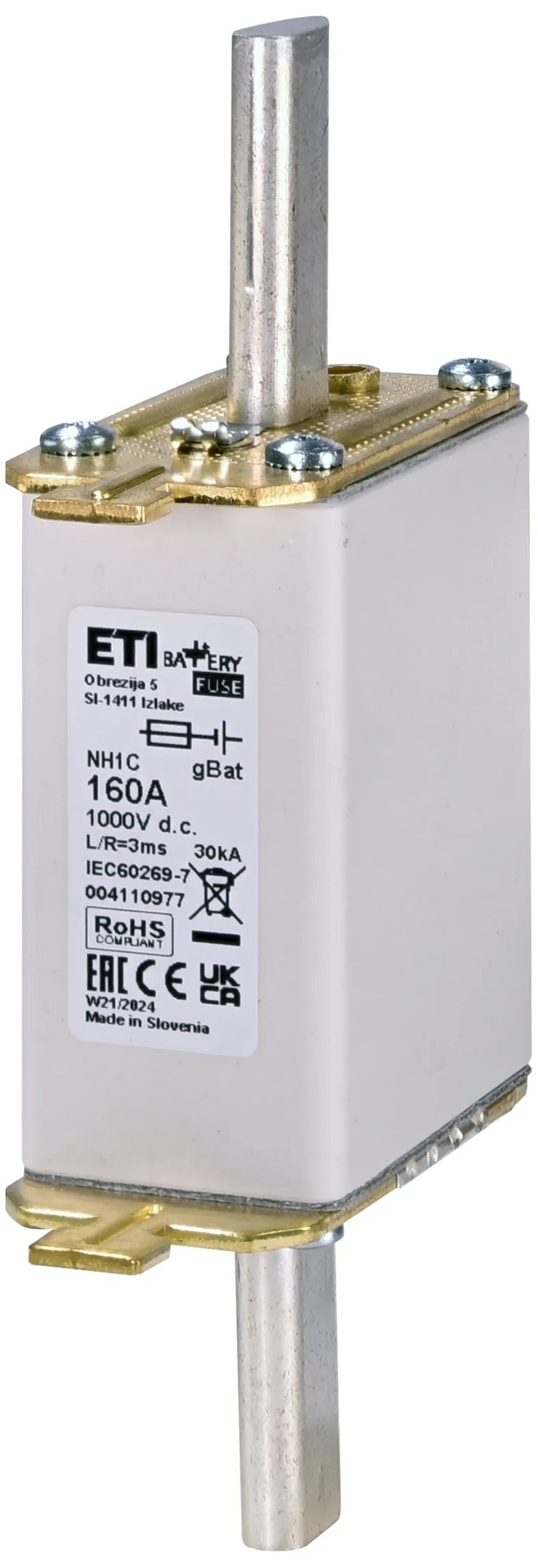 Saugikliai NH1C gBat 100A/1000V DC 004110975