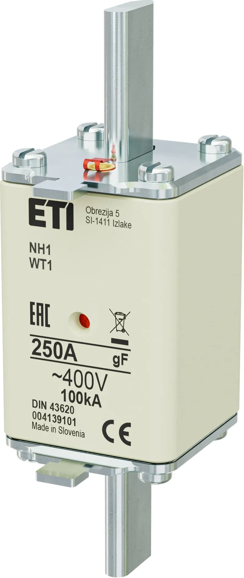 Saugikliai NH1 gF 250A/400V 004139101