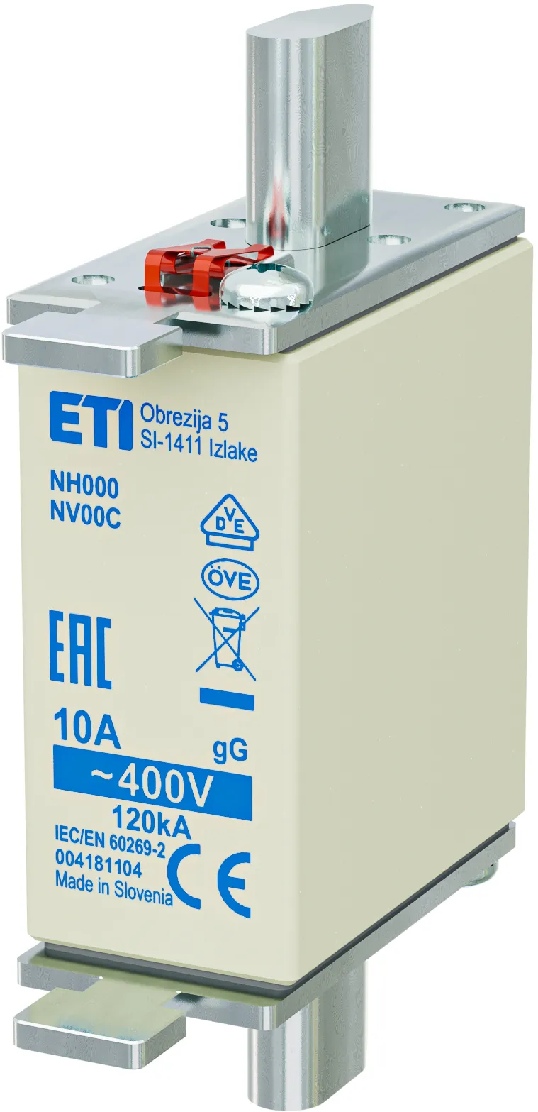 Saugikliai NH000 gG 10A/400V 004181104