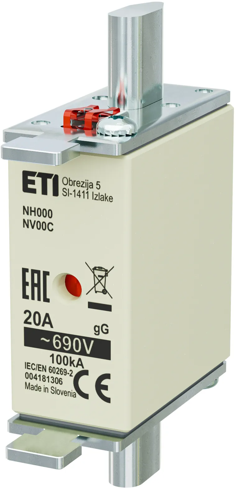 Saugikliai NH000 gG 20A/690V 004181306