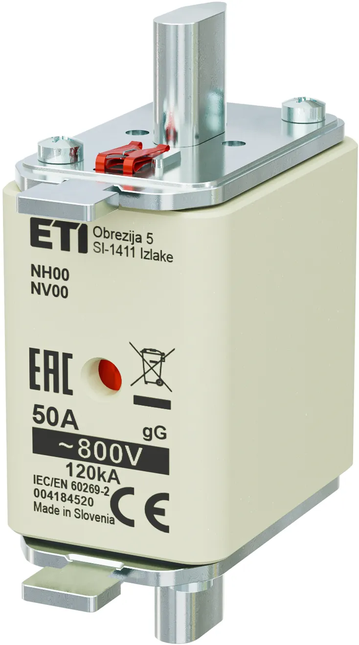Saugikliai NH00 gG 50A/800V 004184520