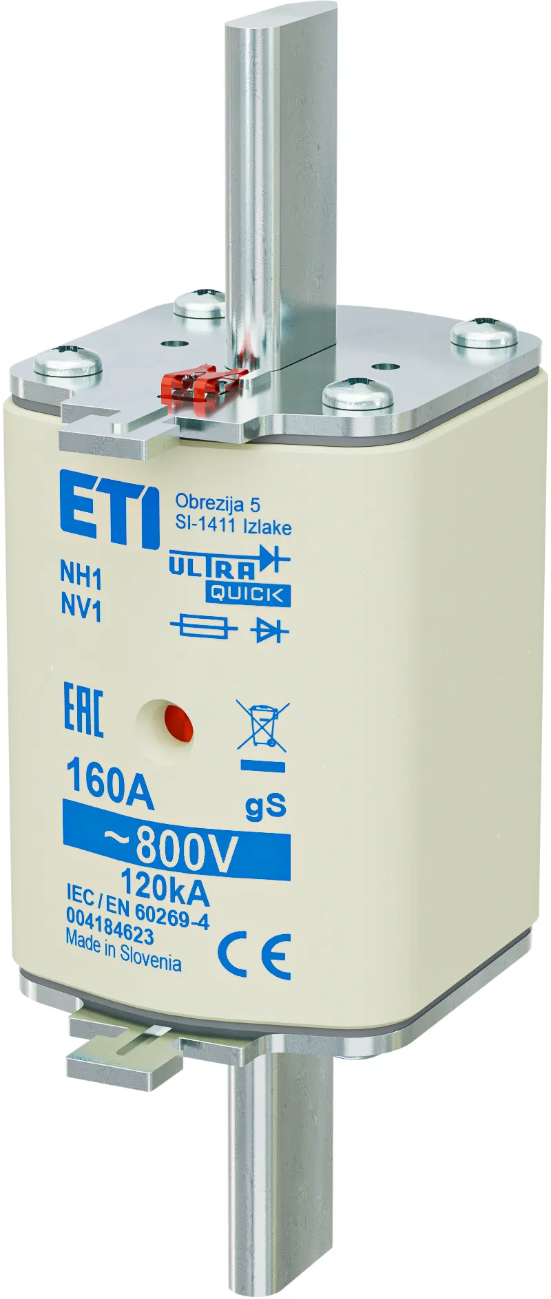 Saugikliai NH1 gS 160A/800V 004184623