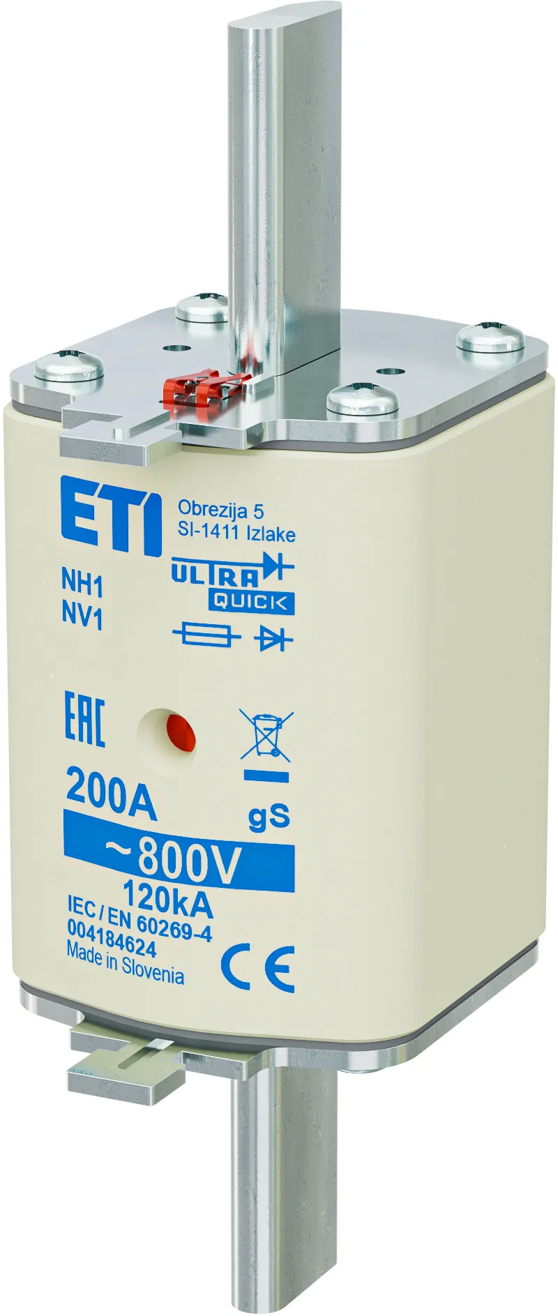 Saugikliai NH1 gS 200A/800V 004184624