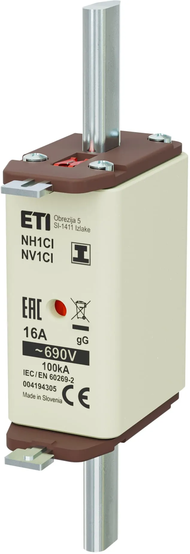 Saugikliai NH1C/I gG 16A/690V 004194305