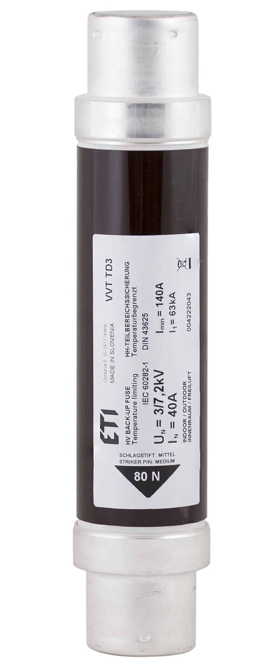 Saugikliai VVC3 7,2kV/32A 004220012