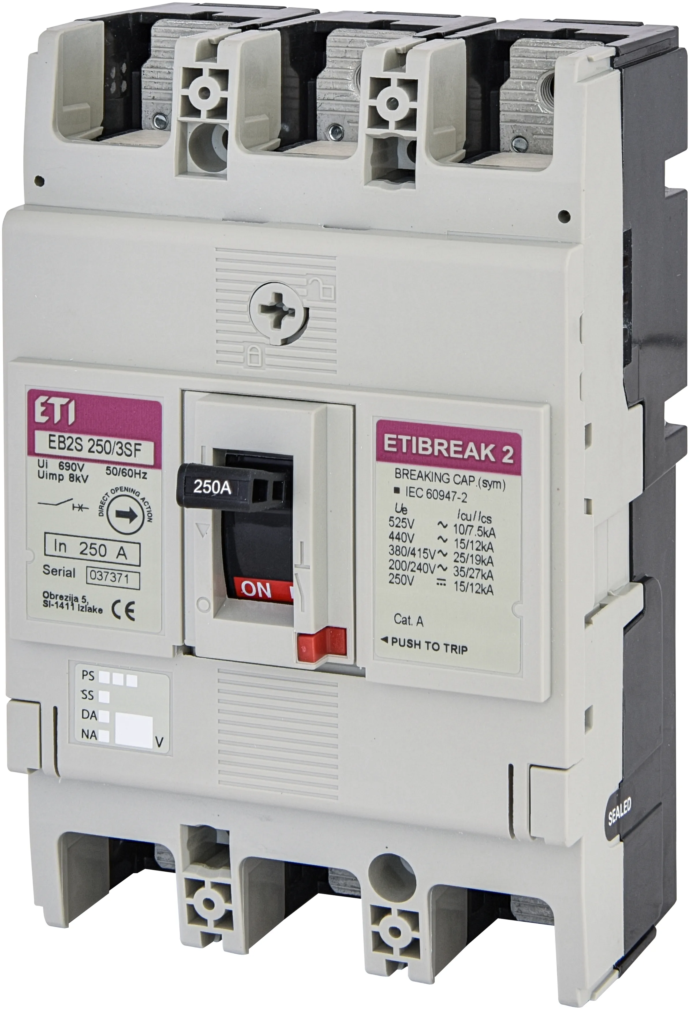 Pramoninis aut. jungiklis EB2S 250/3SF 250A 3p 004671839