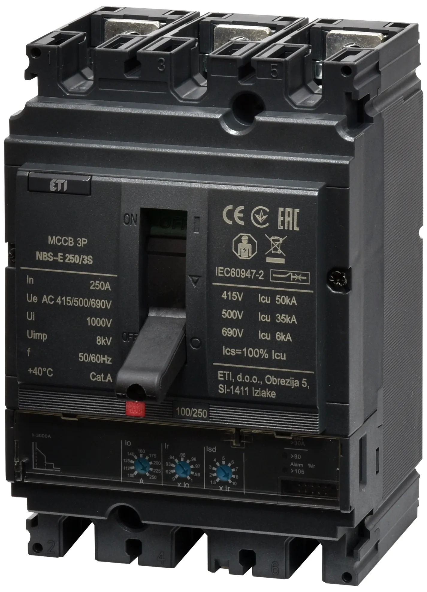 Pramoninis aut. jungiklis NBS-E 250/3S 250A 3P 004673081