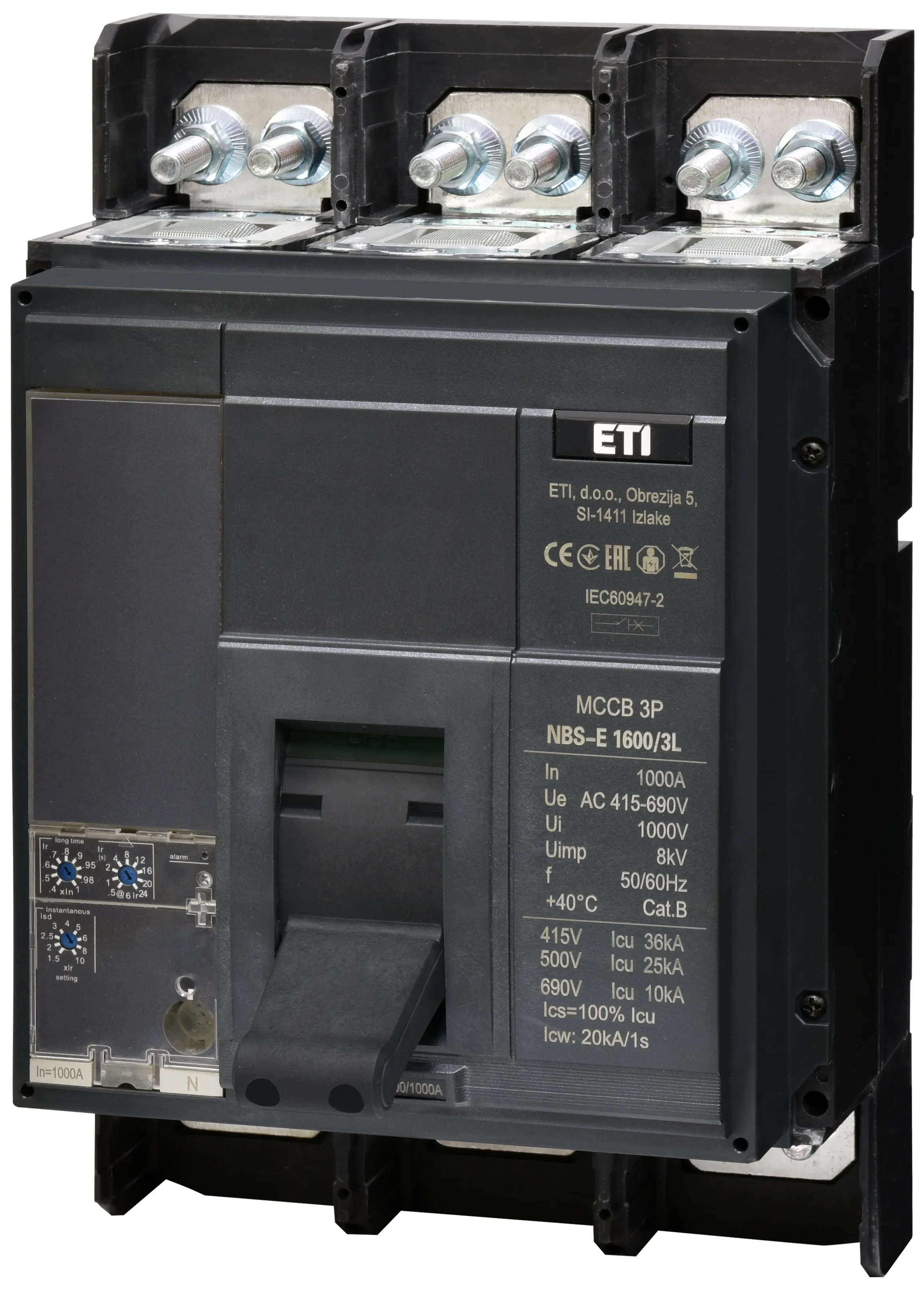 Pramoninis aut. jungiklis NBS-E 1600/3L 1000A 3P 004673161